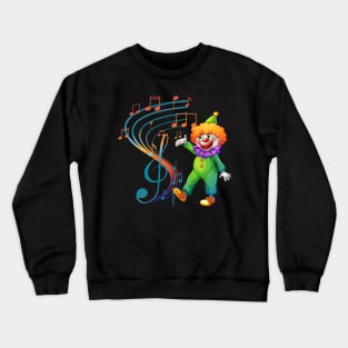 Music Note With Clown Crewneck Sweatshirt